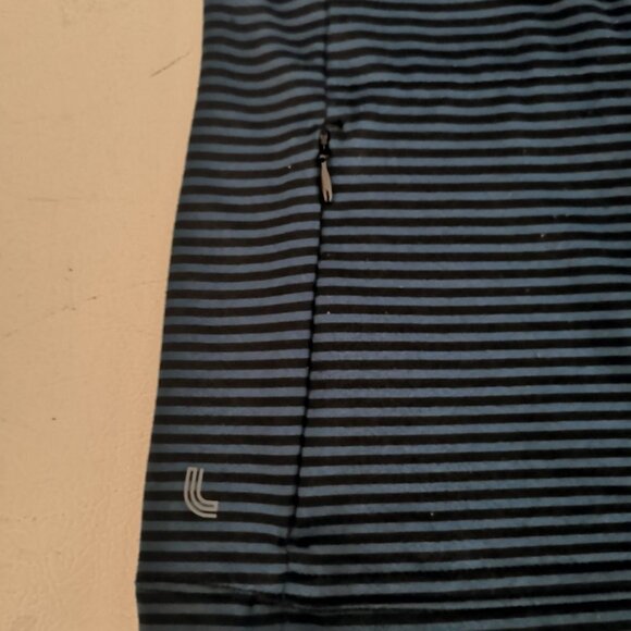 Lole Ladies Blue & Black Striped Full Zip Athletic Jacket - Picture 3 of 9
